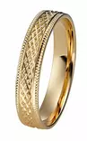 Kohinoor timanttileikattu kihlasormus keltakulta 4 mm 003-622 - Keltakultasormukset - 003-622-150 - 1