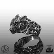 Northern Viking Jewelry Fenrir Wolf sormus NVJ-H-SO010 - Hopeasormukset - NVJ-H-SO010-190 - 1
