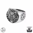 Northern Viking Jewelry Guardian Wolf sormus NVJ-H-SO022 - Hopeasormukset - NVJ-H-SO022-190 - 1