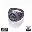 Northern Viking Jewelry Shield Valknut sormus NVJSO024 - Terässormukset - NVJSO024-190 - 1