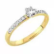 Sandberg Kuunsäde timanttisormus 0,25ct V-17 - Sivukivisormukset - V-17-18K-150 - 1