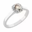 Sandberg Toivomuslähde Morganiitti Peach 0,11 ct V-713w - Halosormukset - V-713w-MP-160 - 1