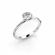 Festive Auréa Bezel Laboratoriotimanttisormus 0,50 ct valkokulta - Laboratoriotimanttisormukset - 14-741-050L-VK-150 - 1