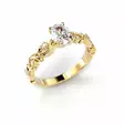 Festive Feeniks Lux Oval Timanttisormus 0,56 ct keltakulta - Sivukivisormukset - 14-716-056-KK-150 - 1