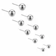 Platinoidut hopeiset pallokorvakorut 2 - 8 mm - Hopeakorut - HME-P-P-20 - 1
