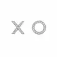 Hopeiset x ja o -korvakorut zirkoneilla - Hopeakorut - HME1260 - 1