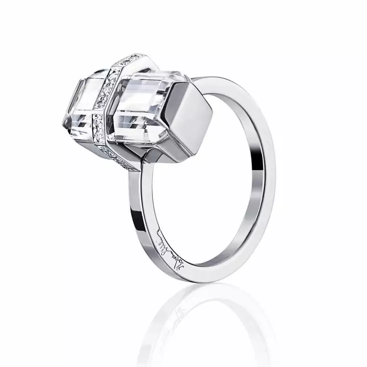 Efva Attling Little Bend Over Quartz timanttisormus 13-102-01055 - Muut timanttisormukset - 13-102-01055-150 - 1