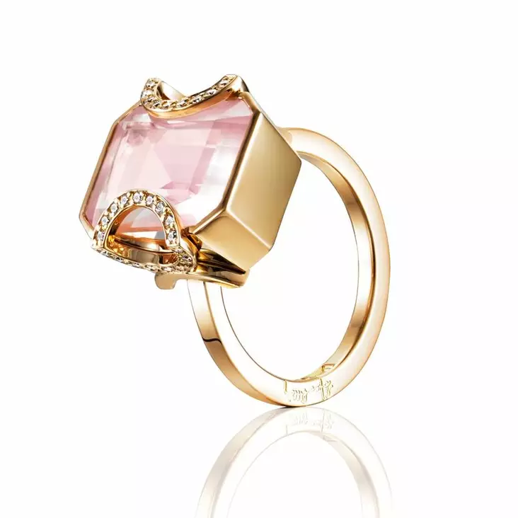 Efva Attling Little Magic Star Rose Quartz timanttisormus 13-101-01245 - Muut timanttisormukset - 13-101-01245-150 - 1
