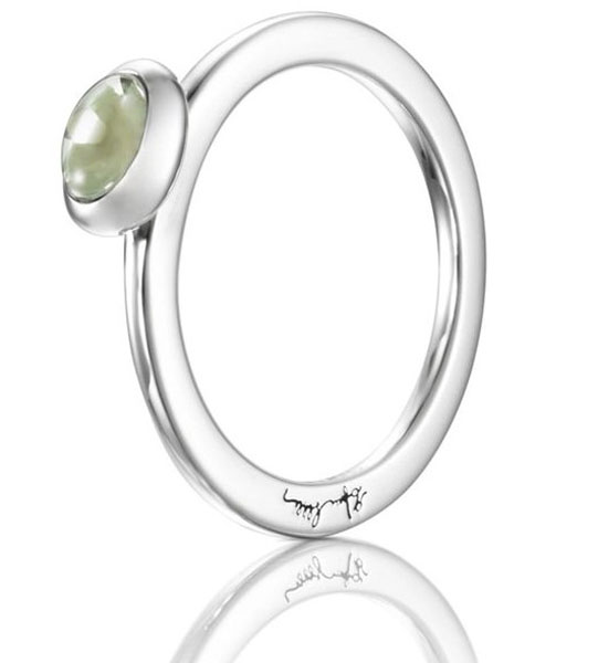 Efva Attling Love Bead Green Sormus 13-100-01577 - Hopeasormukset - 13-100-01577-150 - 1