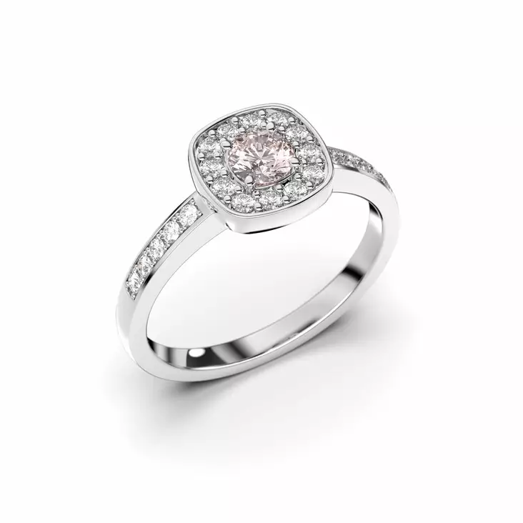 Festive Alicia Morganitti timanttisormus 0,22 ct valkokulta - Halosormukset - 503-043M-VK - 1