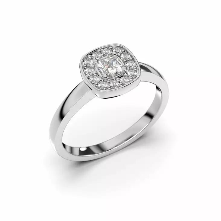 Festive Alicia timanttisormus 0,33 ct - Halosormukset - 503-033-VK - 1