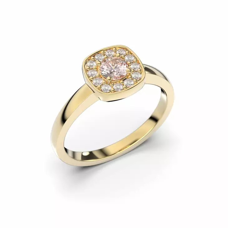 Festive Alicia timanttisormus 0,12 ct - Halosormukset - 14-503-033M-KK-150 - 1