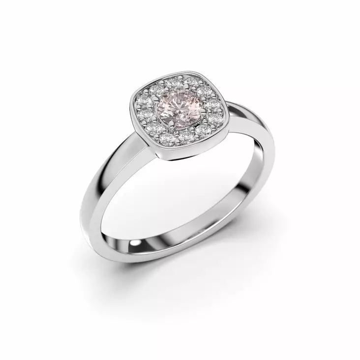 Festive Alicia timanttisormus 0,12 ct - Halosormukset - 14-503-033M-VK-150 - 1