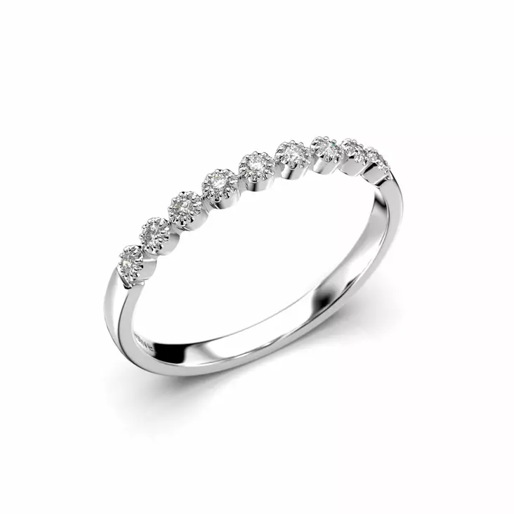 Festive Alma timanttisormus 0,09 ct - Valkokultasormukset - 14-647-009-VK-160 - 1