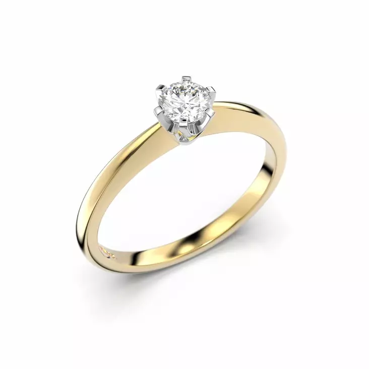 Festive Classic Timanttisormus 0,20 ct Keltakulta 14K - Solitaire sormukset - 14-128-020-KV-150 - 1