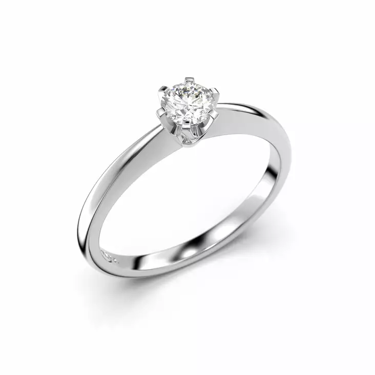 Festive Classic Timanttisormus 0,20 ct Valkokulta 14K - Solitaire sormukset - 14-128-020-VK-150 - 1