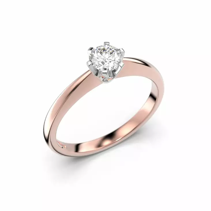 Festive Classic Timanttisormus 0,30 ct Punakulta 14K - Solitaire sormukset - 14-128-030-PV-150 - 1