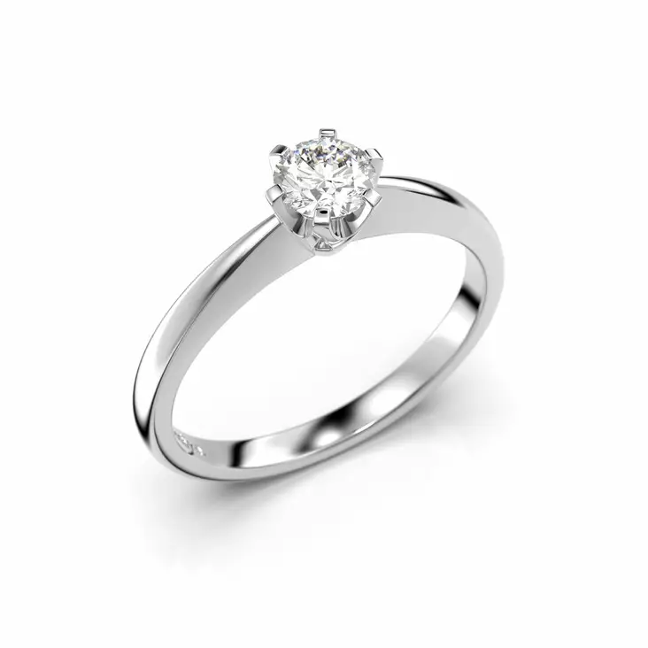 Festive Classic Timanttisormus 0,30 ct Valkokulta 14K - Solitaire sormukset - 14-128-030-VK-150 - 1