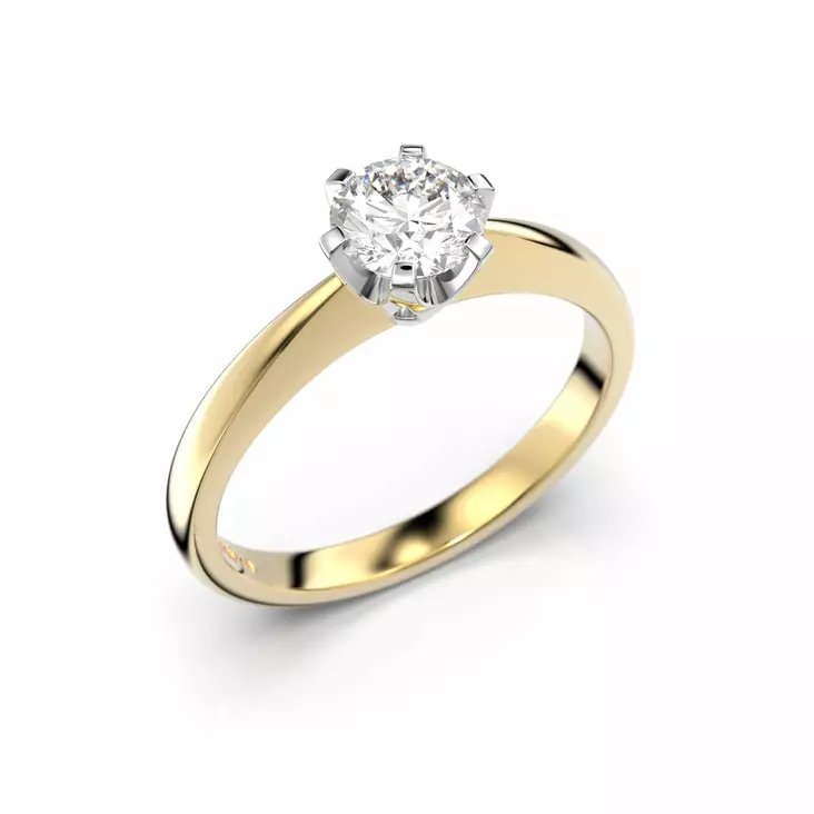 Festive Classic Timanttisormus 0,50 ct Keltakulta 14K - Solitaire sormukset - 14-128-050-KV-150 - 1