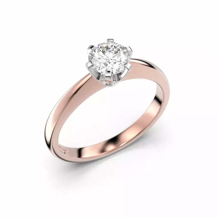 Festive Classic Timanttisormus 0,50 ct Punakulta 14K - Solitaire sormukset - 14-128-050-PV-150 - 1
