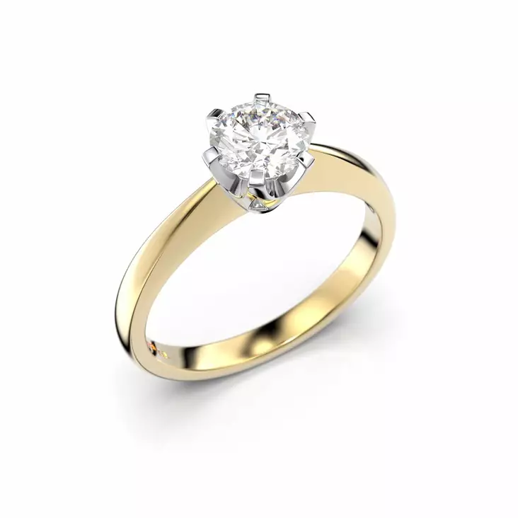 Festive Classic Timanttisormus 0,60 ct Keltakulta 14K - Solitaire sormukset - 14-204-060-KV-150 - 1