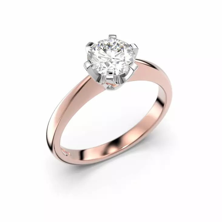 Festive Classic Timanttisormus 0,70 ct Punakulta 14K - Solitaire sormukset - 14-204-070-PV-150 - 1