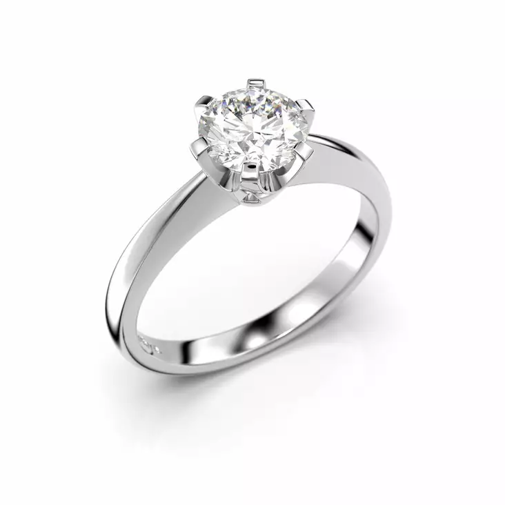 Festive Classic Timanttisormus 0,70 ct Valkokulta 14K - Solitaire sormukset - 14-204-070-VK-150 - 1
