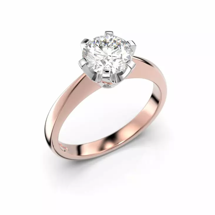 Festive Classic Timanttisormus 1,00 ct Punakulta 14K - Solitaire sormukset - 14-204-100-PV-150 - 1