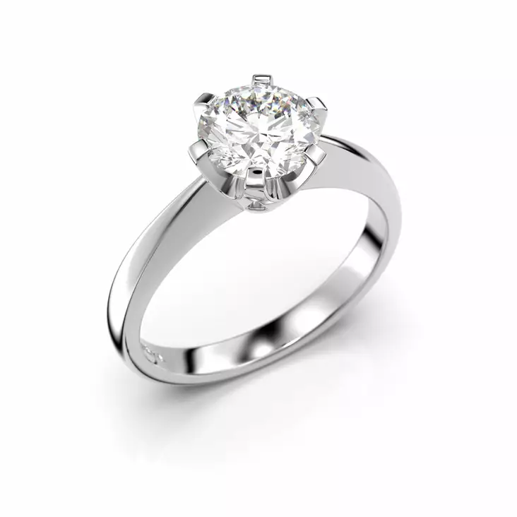 Festive Classic Timanttisormus 1,00 ct Valkokulta 14K - Solitaire sormukset - 14-204-100-VK-150 - 1