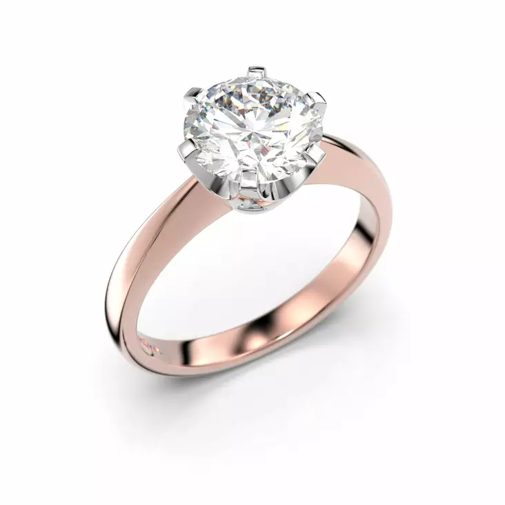 Festive Classic Timanttisormus 1,50 ct Punakulta 14K - Solitaire sormukset - 14-204-150-PV-150 - 1