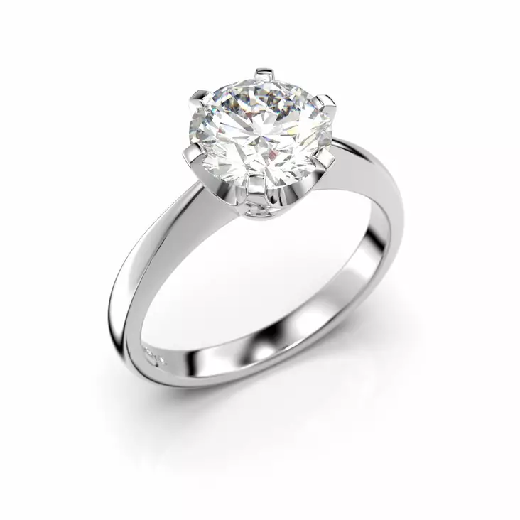 Festive Classic Timanttisormus 1,50 ct Valkokulta 14K - Solitaire sormukset - 14-204-150-VK-150 - 1