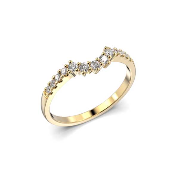 Festive Fiona Side timanttisormus 0,18 ct keltakulta - Sivukivisormukset - 14-674-018-KK-150 - 1
