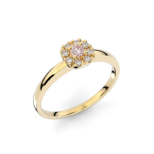 Festive Jasmin morganiitti-timanttisormus 0,08 ct - Halosormukset - 14-562-015M-KK-150 - 1