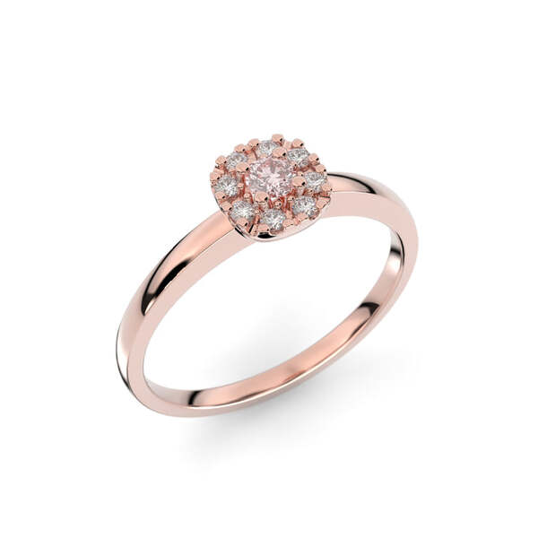 Festive Jasmin morganiitti-timanttisormus 0,08 ct - Halosormukset - 14-562-015M-PK-150 - 1