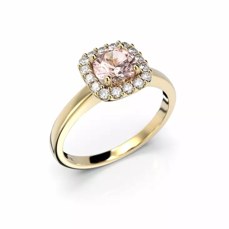 Festive Jemina Morganiitti timanttisomus 0,16 ct - Keltakultasormukset - 14-634-066M-KK-150 - 1