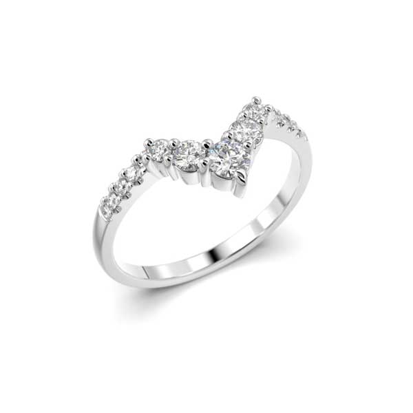 Festive Juliette Side timanttisormus 0,21 ct valkokulta - Sivukivisormukset - 14-676-021-VK-150 - 1