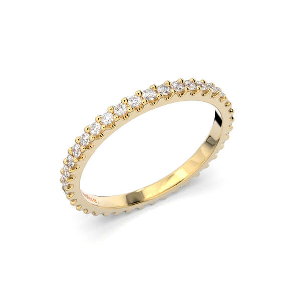 Festive Juliette allianssitimanttisormus 0,42 ct keltakulta - Allianssisormukset - 14-560-042-KK-150 - 1