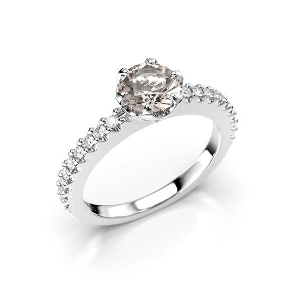 Festive Juliette morganiitti-timanttisormus 0,18 ct - Sivukivisormukset - 14-517-088M-VK-150 - 1