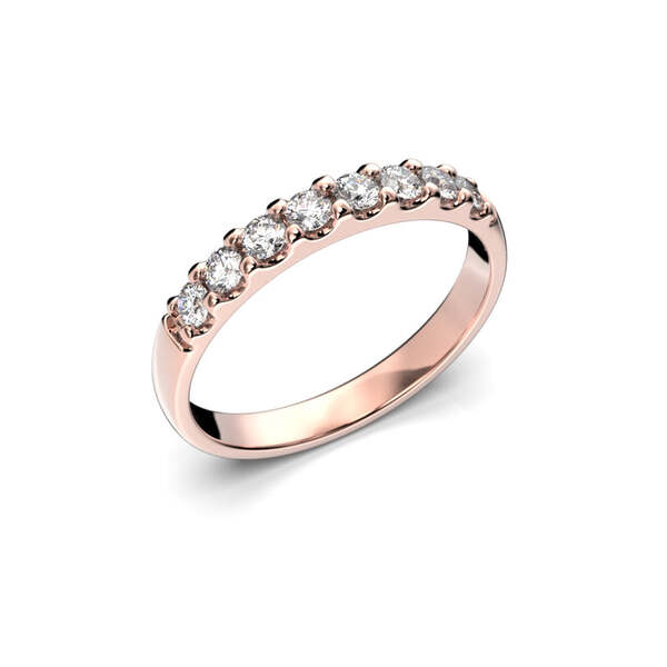 Festive Juliette rivitimanttisormus 0,32 ct punakulta - Rivitimanttisormukset - 14-660-032-PK-150 - 1