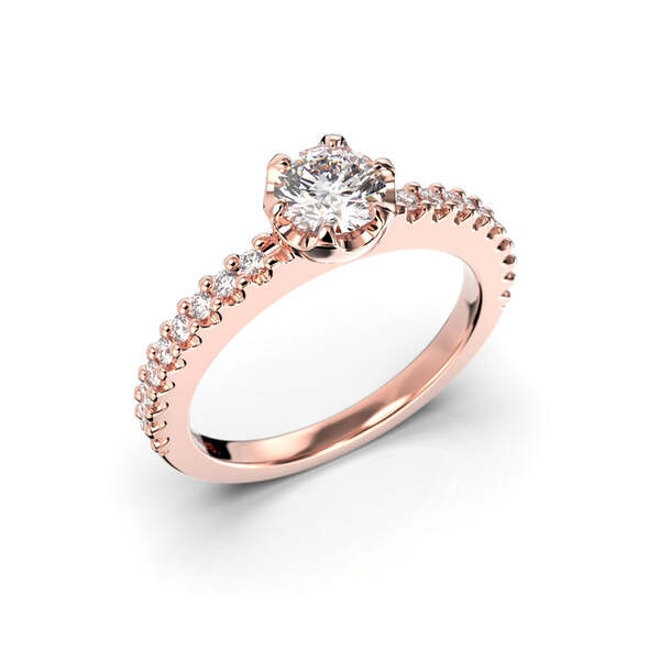 Festive Juliette timanttisormus 0,68 ct punakulta - Rivitimanttisormukset - 14-517-068-PK-150 - 1