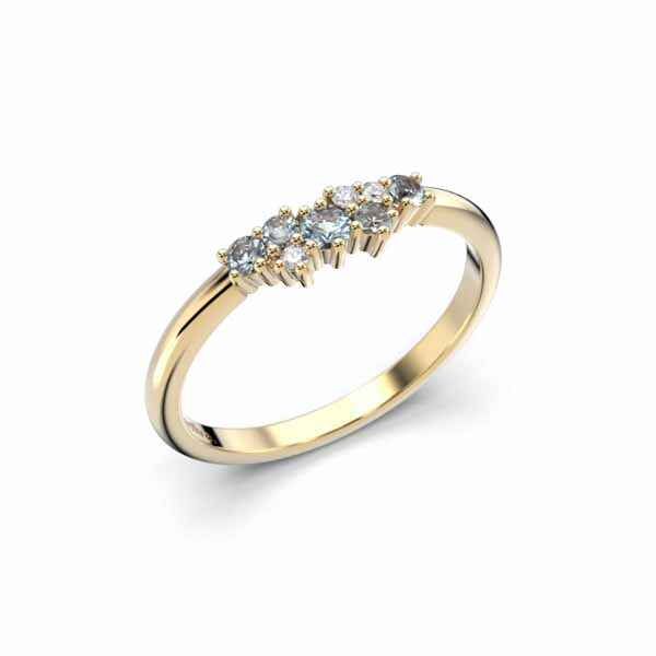 Festive Nadja Blue timanttisormus 0,03 ct keltakulta - Muut timanttisormukset - 14-650-018B-KK-150 - 1