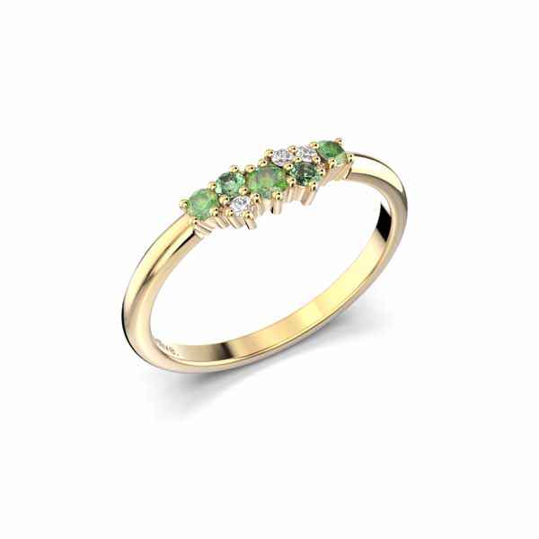 Festive Nadja Green timanttisormus 0,03 ct keltakulta - Muut timanttisormukset - 14-650-018G-KK-150 - 1