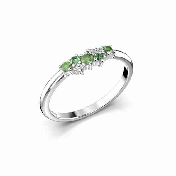 Festive Nadja Green timanttisormus 0,03 ct valkokulta - Muut timanttisormukset - 14-650-018G-VK-150 - 1