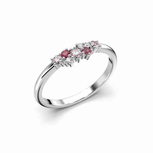 Festive Nadja Pink timanttisormus 0,03 ct valkokulta - Muut timanttisormukset - 14-650-018P-VK-150 - 1