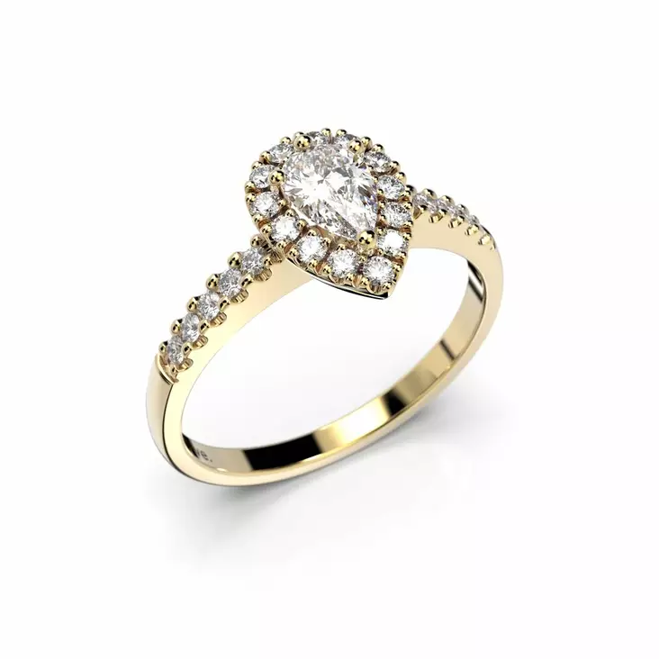 Festive Penelope timanttisomus 0,53 ct - Keltakultasormukset - 14-641-053-KK-150 - 1