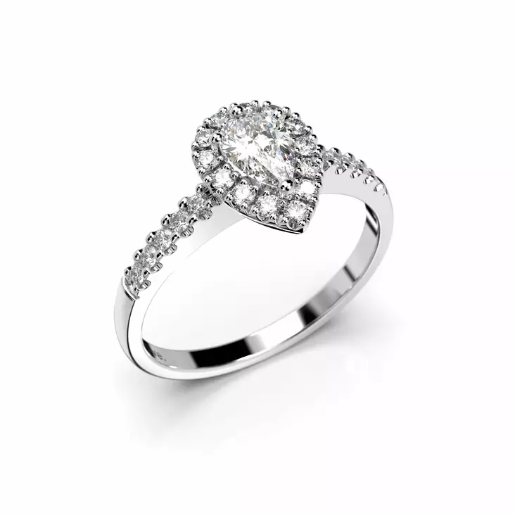 Festive Penelope timanttisomus 0,53 ct - Valkokultasormukset - 14-641-053-VK-150 - 1