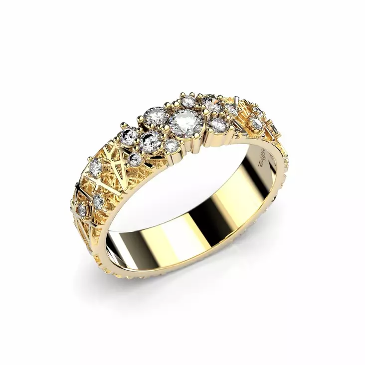 Festive Routa-Rakka timanttisormus 0,33 ct keltakulta - Muut timanttisormukset - 627-033-KK - 1