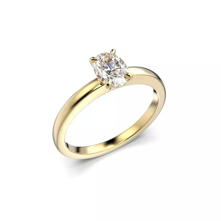 Festive Selena Timanttisormus 0,50 ct keltakulta - Solitaire sormukset - 14-683-050-KK-150 - 1