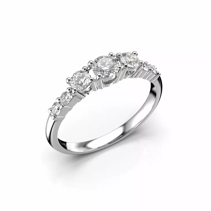 Festive Solina timanttisormus 0,52 ct - Sivukivisormukset - 14-499-052-VK-150 - 1