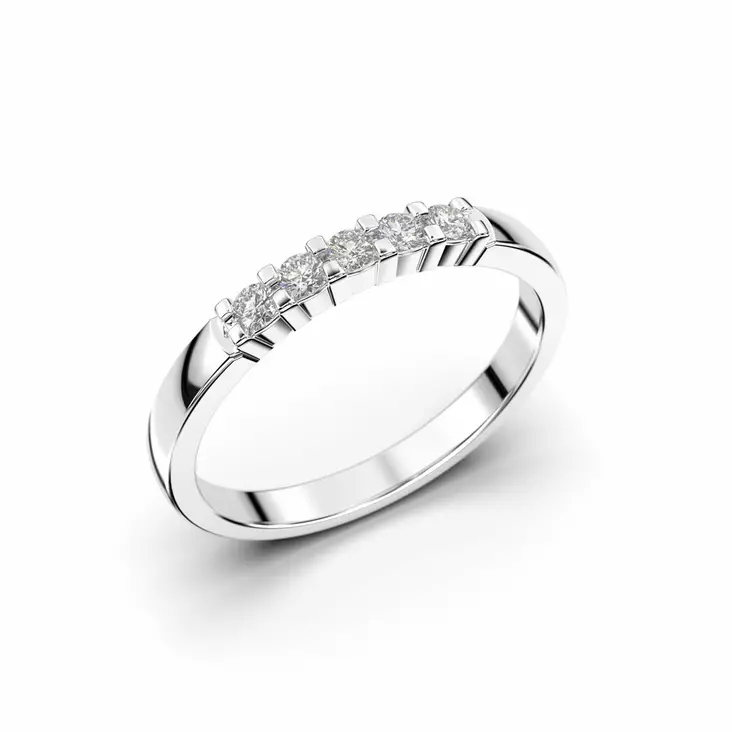 Festive Sophia timanttisormus 0,15 ct valkokulta - Rivitimanttisormukset - 14-355-015-VK-150 - 1